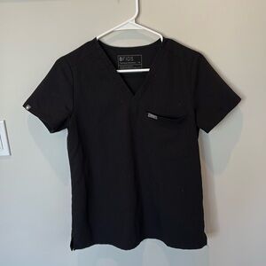 FIGS One Pocket Scrub Top Black Size XS